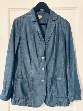 J Jill Denim Blazer - Blue , S